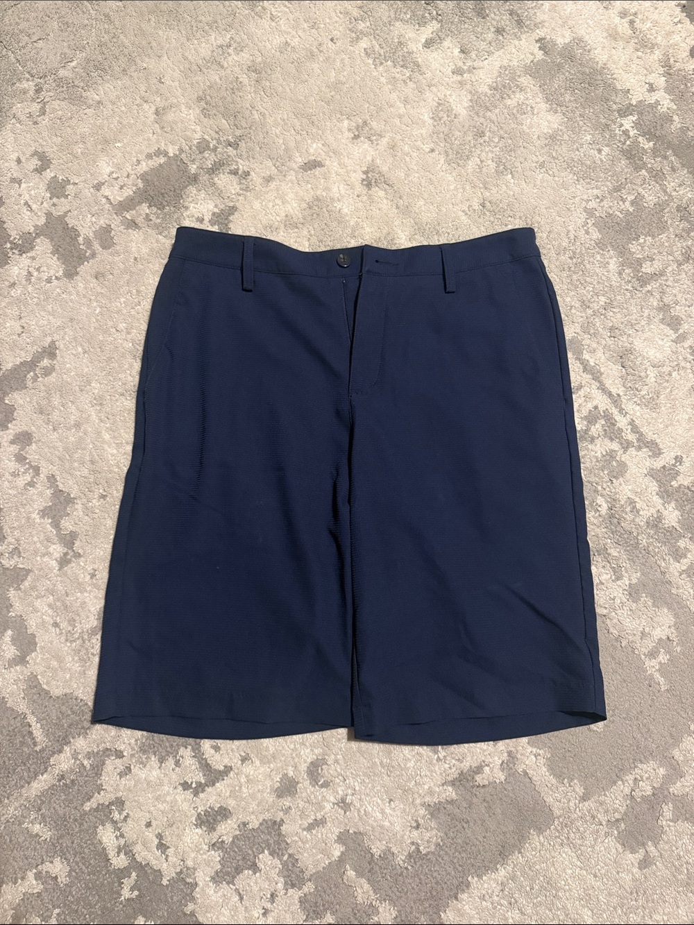 adidas Men's Navy Flat Front Golf Shorts